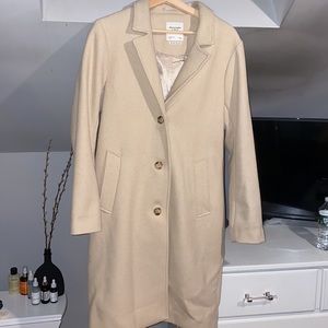 Abercrombie dad wool blend coat long